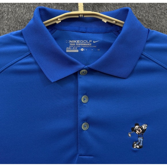 Nike Other - Nike Disney Polo Shirt Mens Small Blue Mickey Mouse Golf Dri Fit Performance